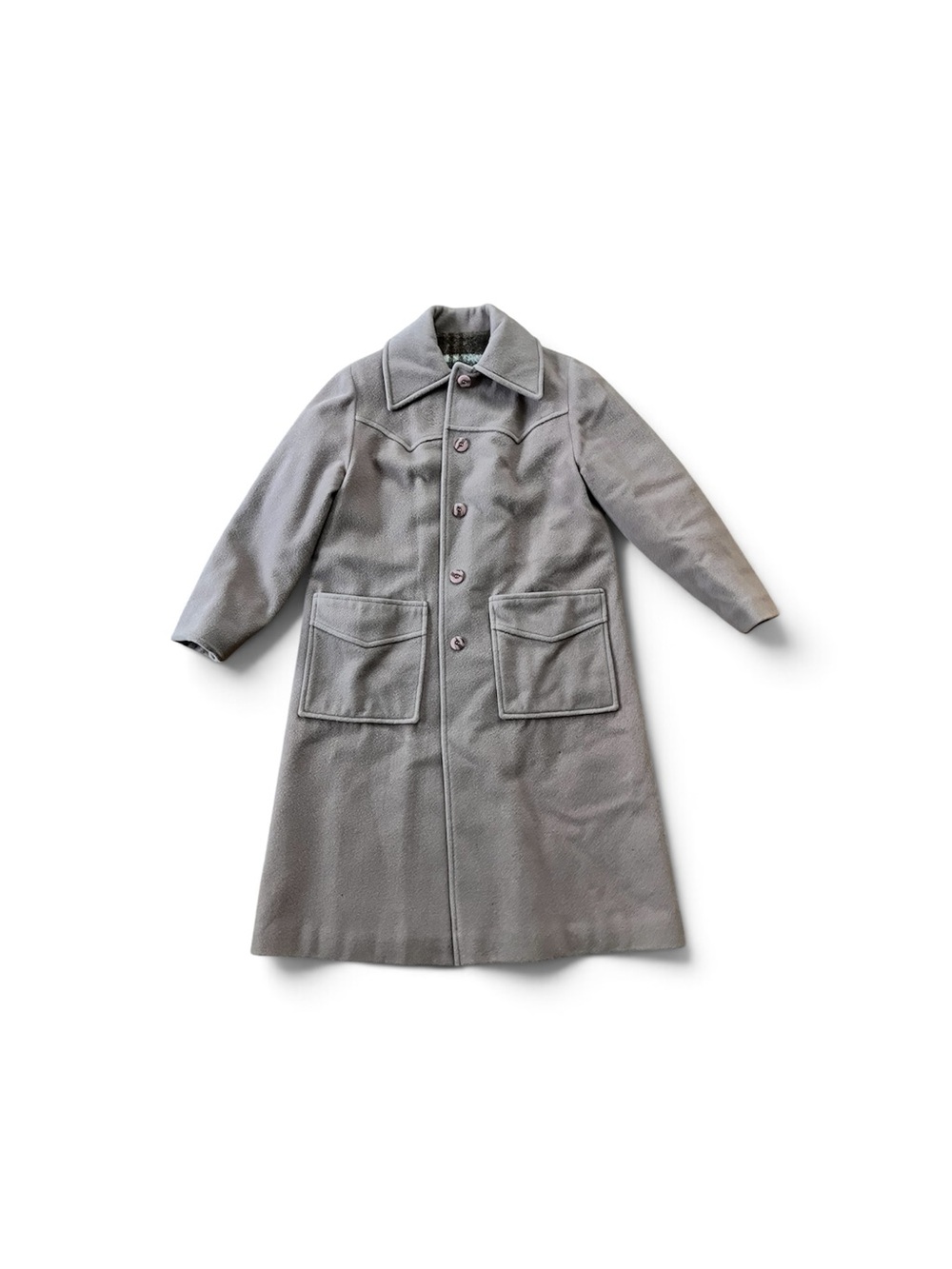 M. Liman Penguin Fashions Long Pea Coat with Patch Pockets